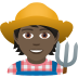 🧑🏿‍🌾 farmer: dark skin tone display on JoyPixels